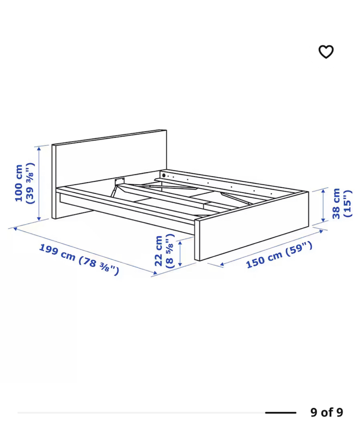 Ikea -Malm Bed Frame -Full Size - photo 3