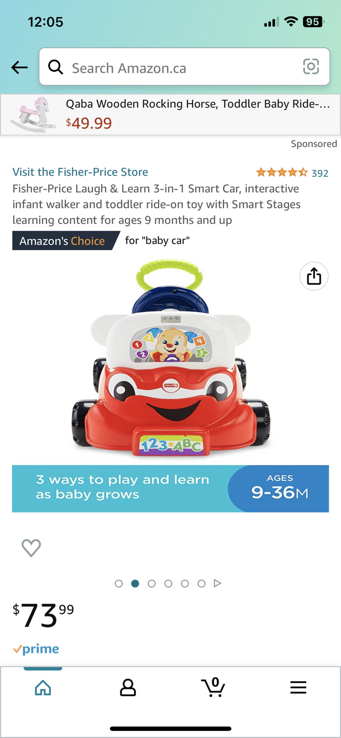 Fisher Price smart car for ages 9months and up - photo 5