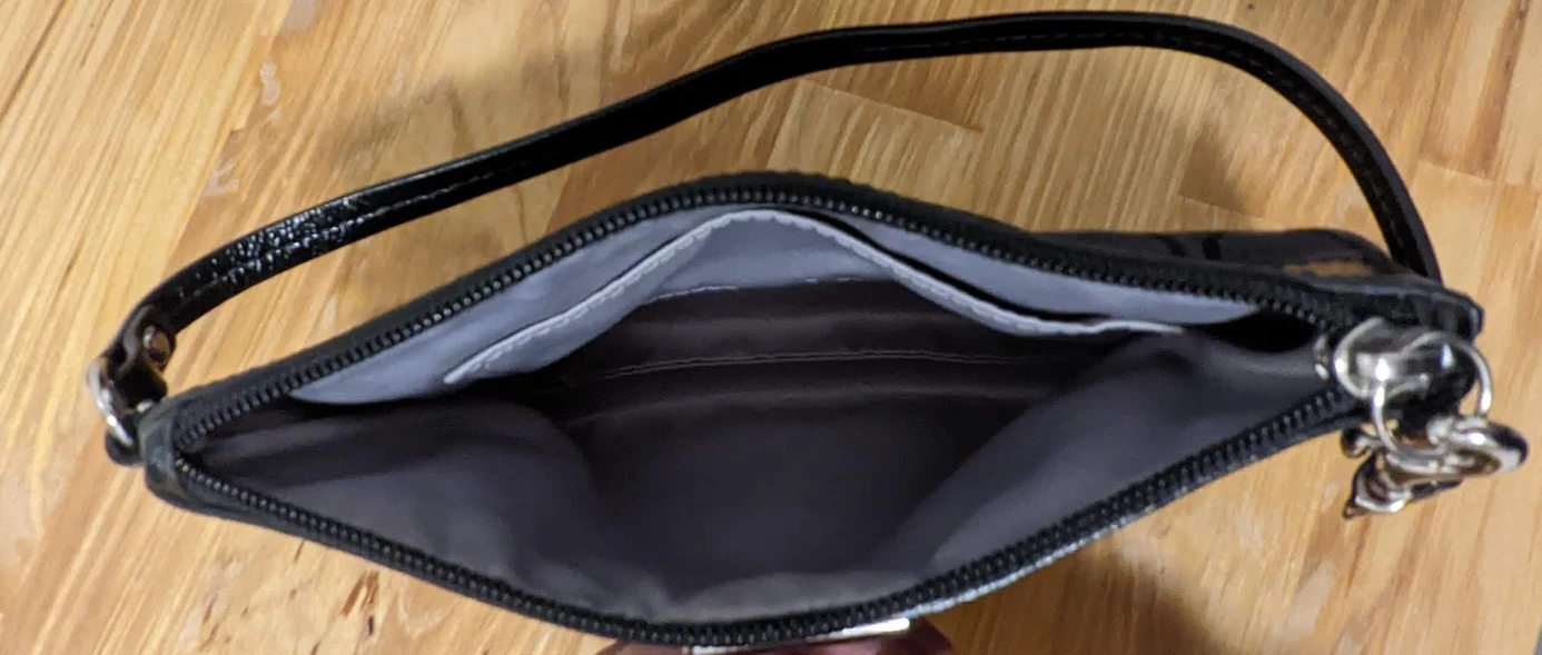 Coach black wristlet