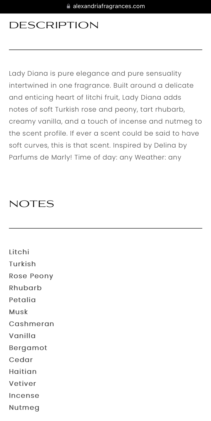 Alexandria Fragrances Lady Diana (Delina Inspiration) image indicator(2)