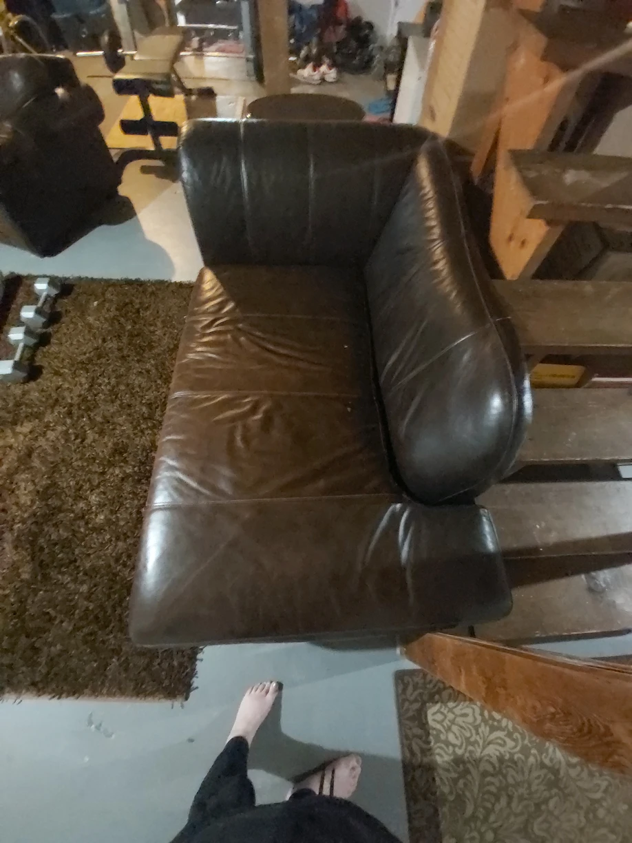 real leather chaise lounge - photo 4