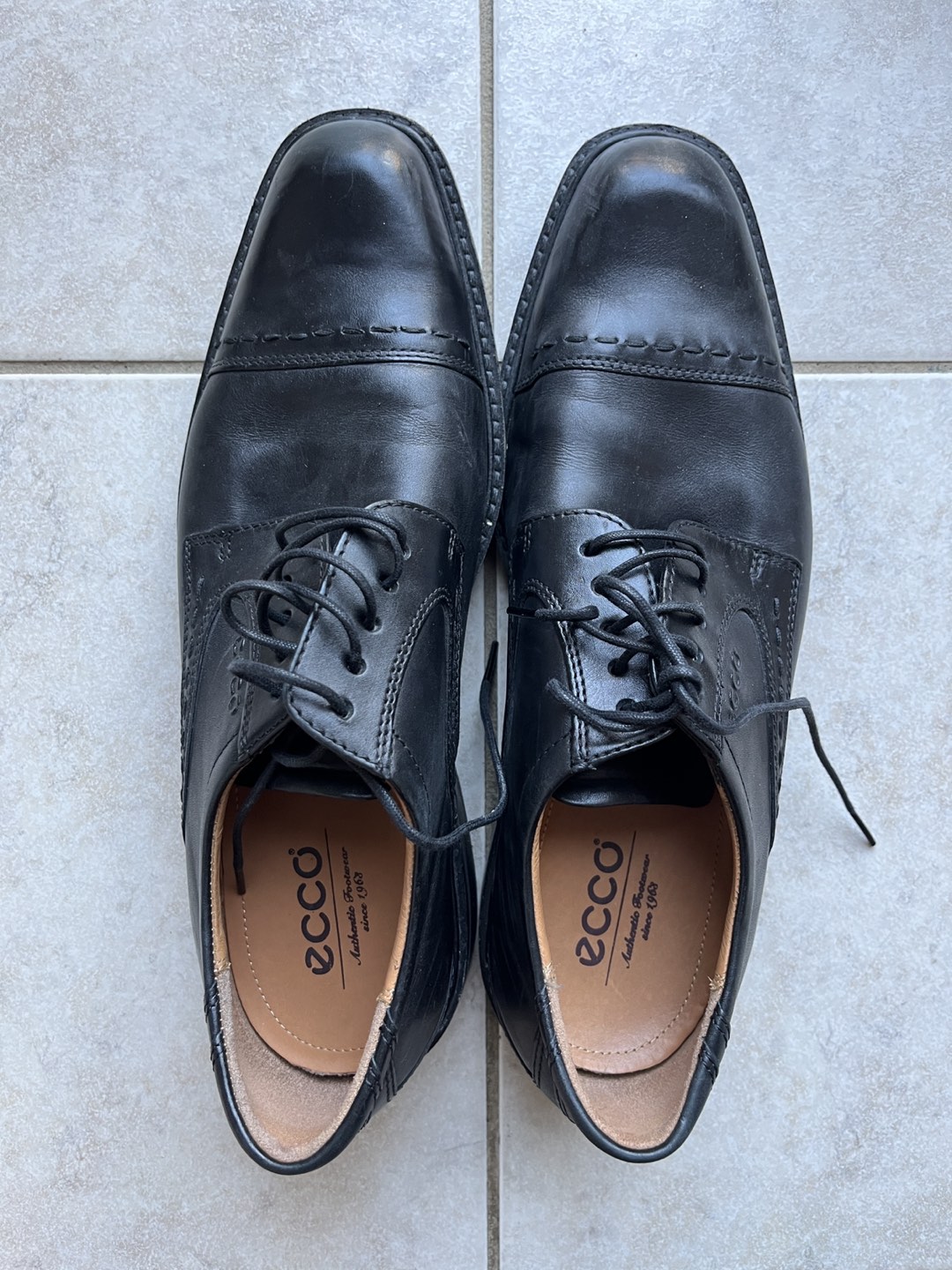 Ecco men's dress shoes size 10 black thumbnail