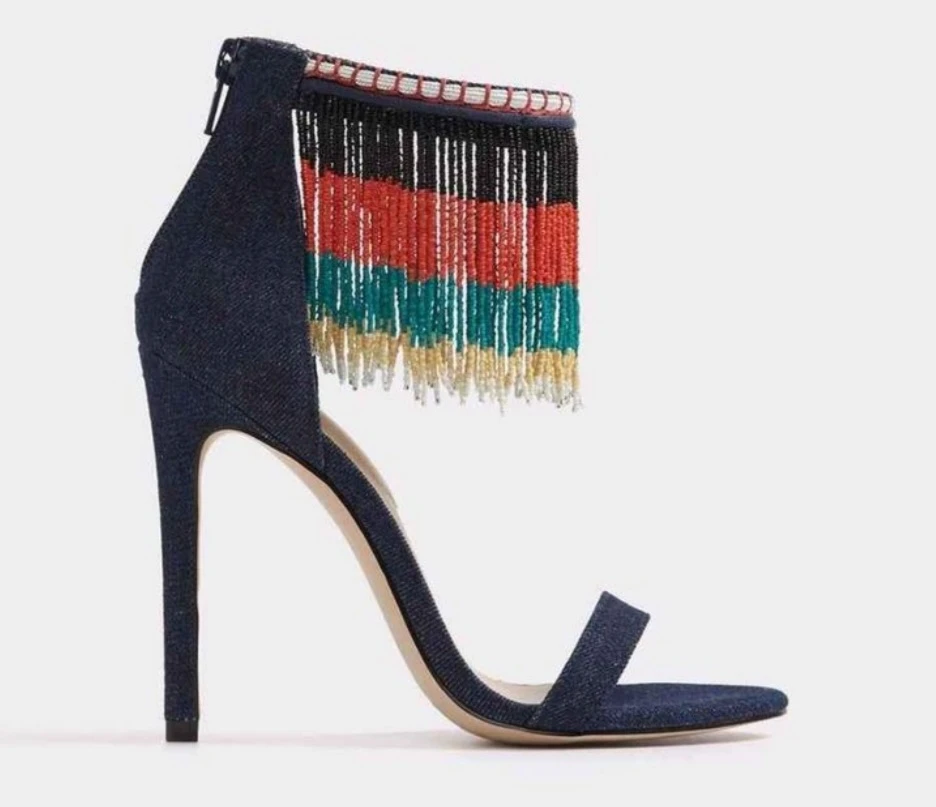 Bohochic tassle high heels