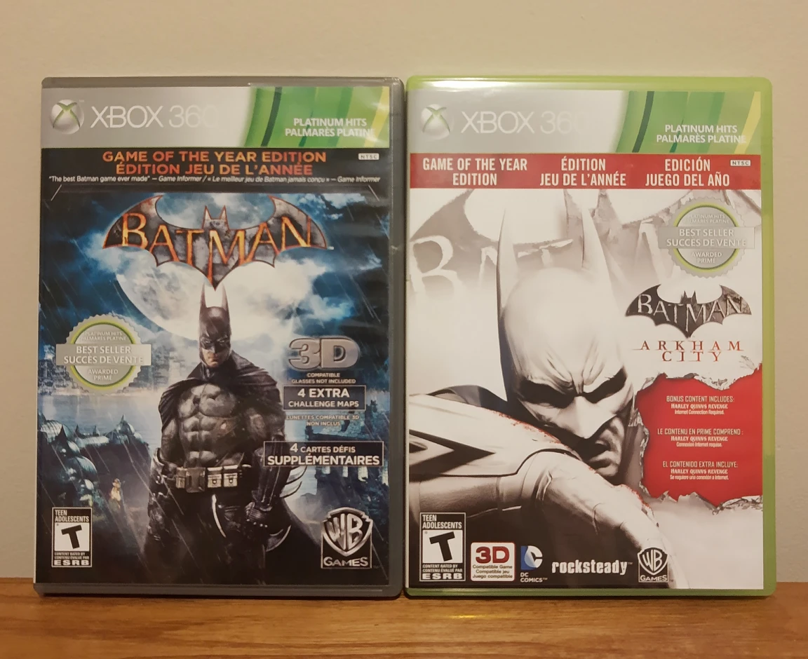 Xbox 360 Batman Arkham Asylum & Arkham City Video Games 💸