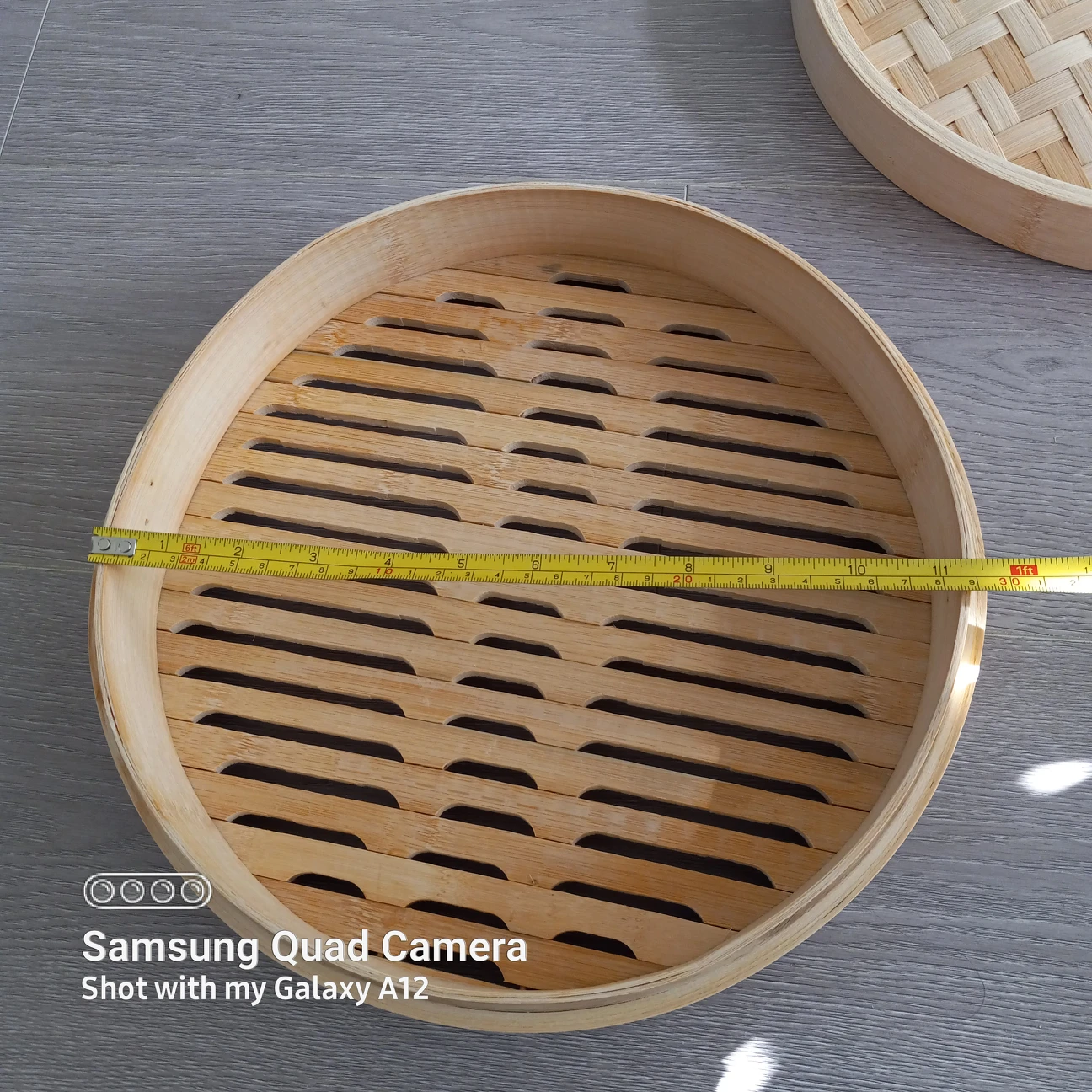 new large 12" bamboo steamer - photo 2