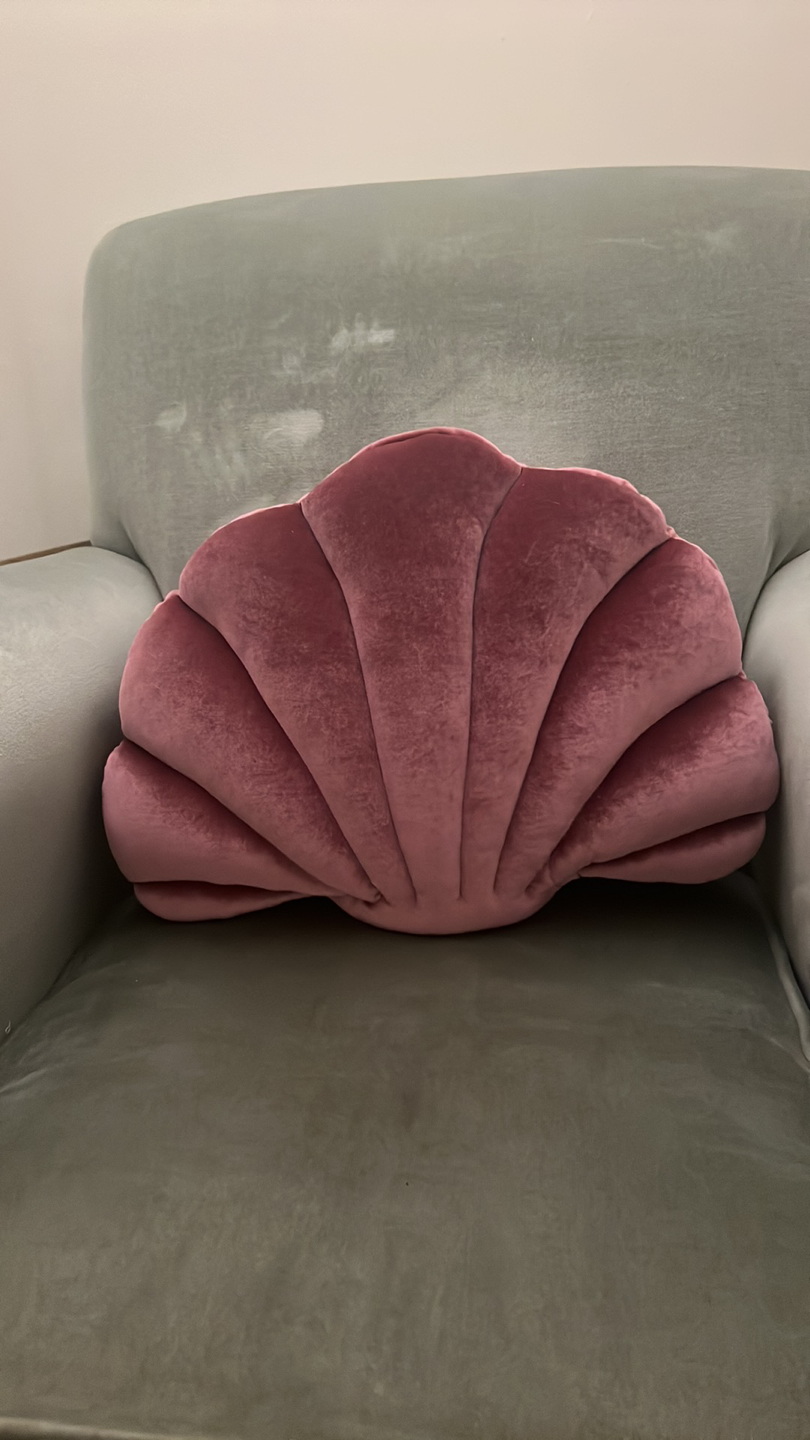 Pink shell pillow
