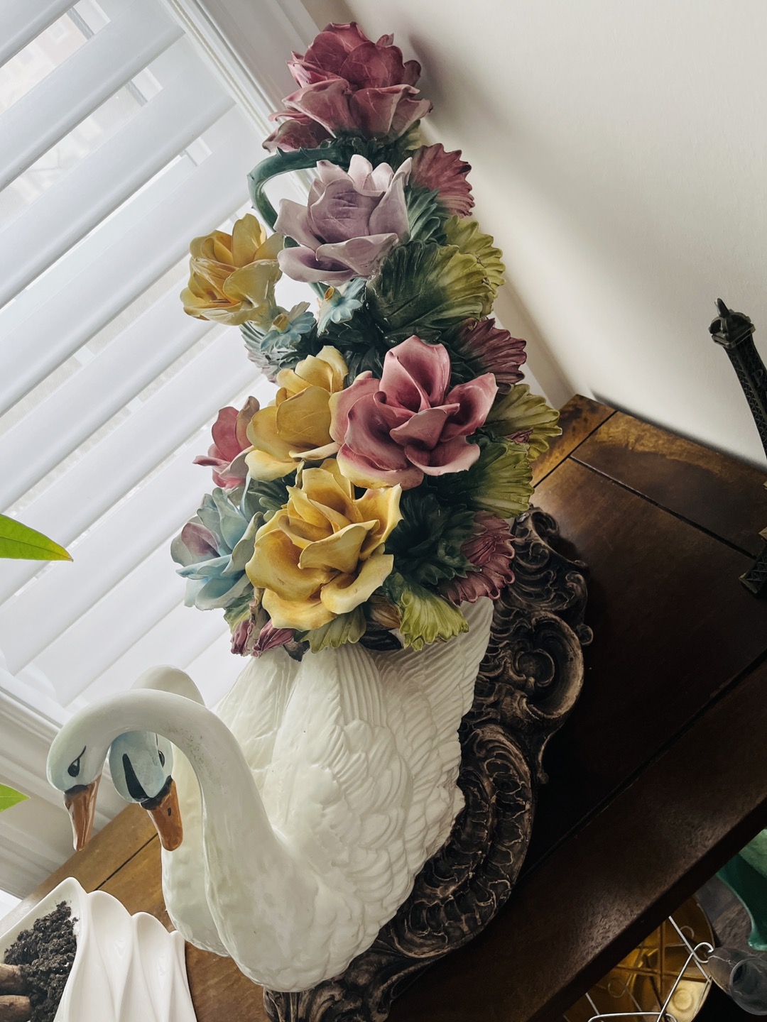 Vintage Capodimonte Large swan - photo 3