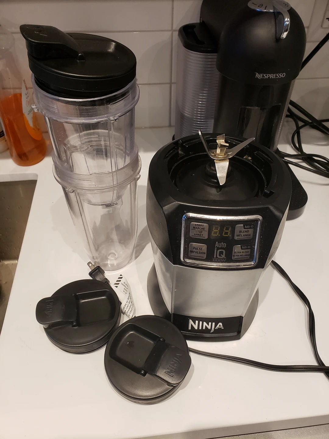 Ninja Nutri Ninja Auto-iQ Single Serve 1000 Watt Stand Blender