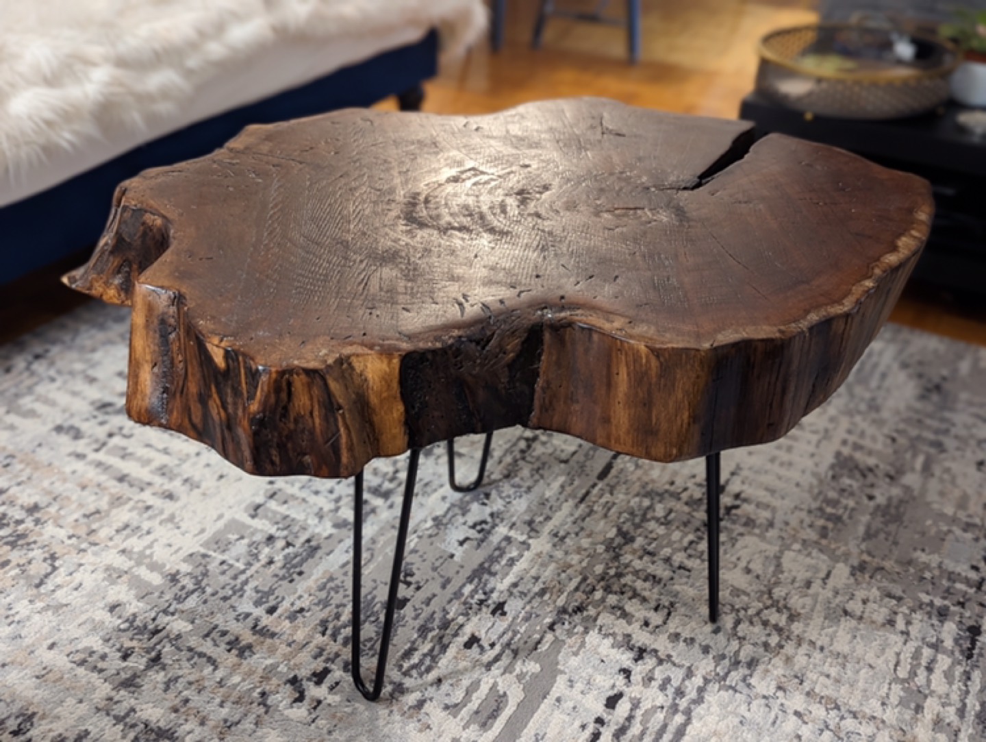 Hand Crafted Solid Walnut Coffee Table. thumbnail