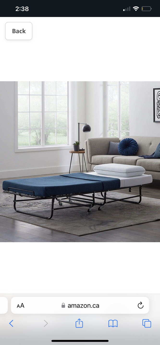 Folding single bed