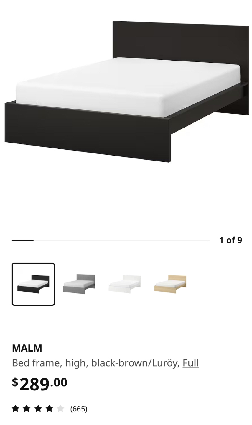 Ikea -Malm Bed Frame -Full Size - photo 2