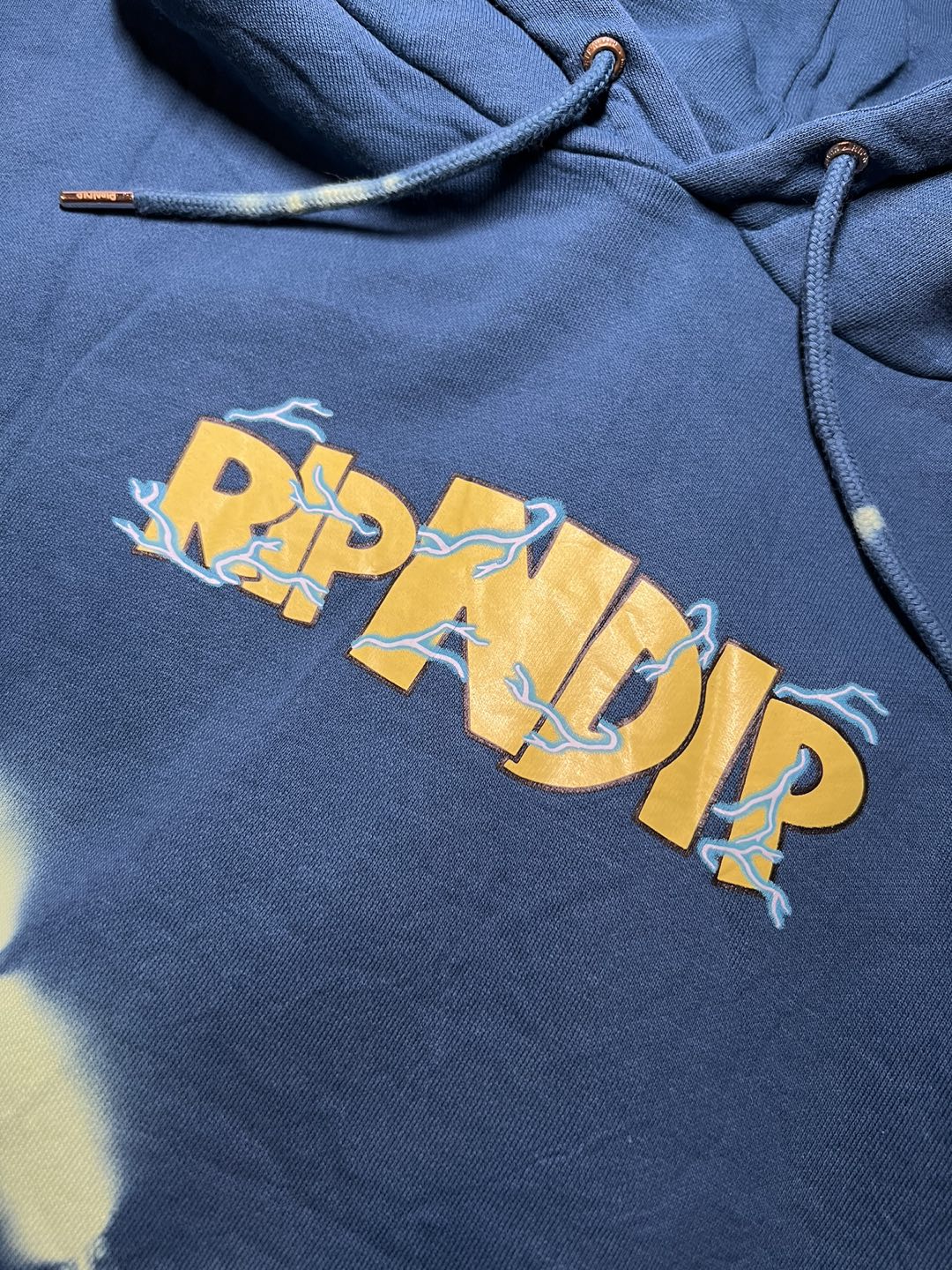 BRAND NEW RIPNDIP Super Sanerm Hoodie (Navy/Neon Green Dye) - photo 4