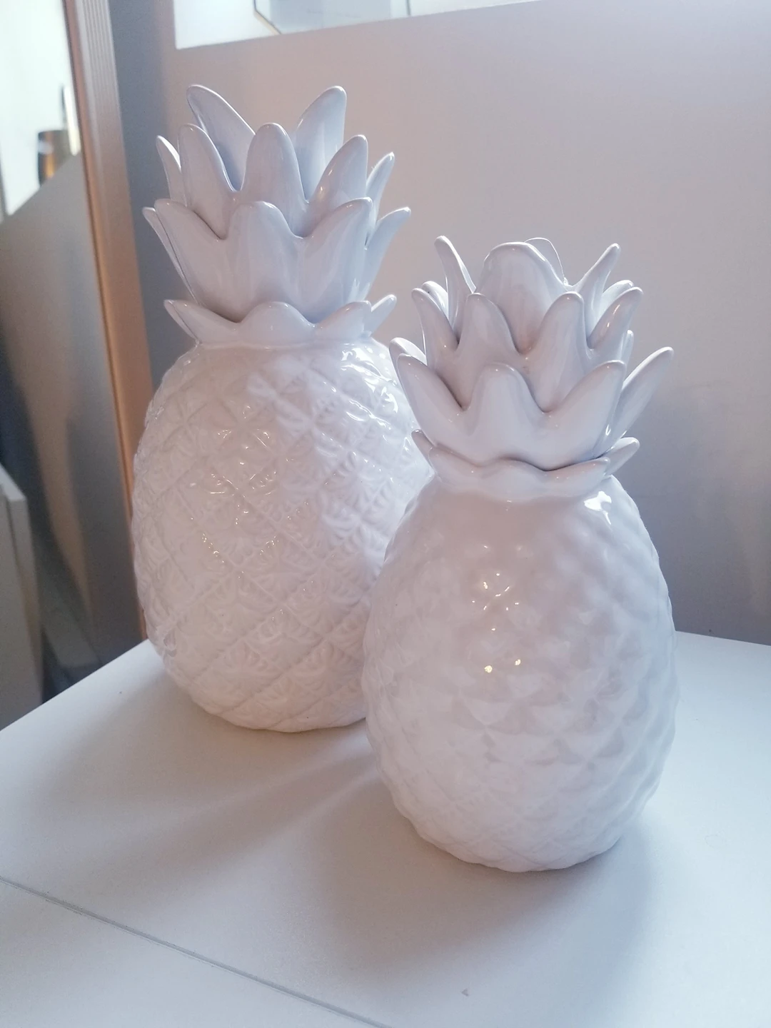 Ceramic White Pineapples