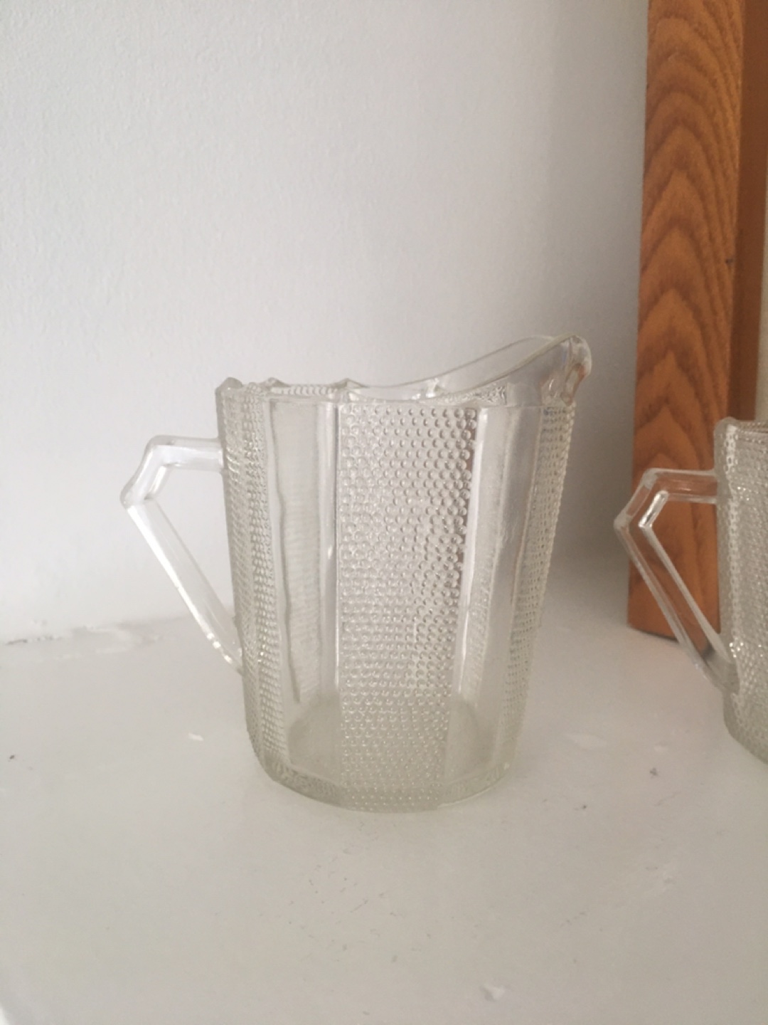 Pressed glass cream & sugar set ☕️ image indicator(2)