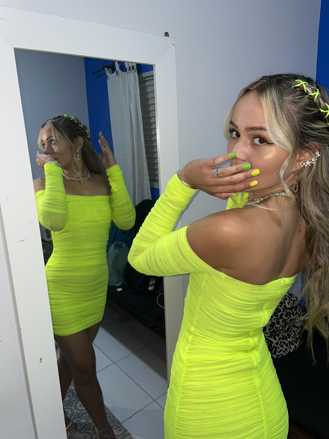 Aritzia Neon dress image indicator(5)