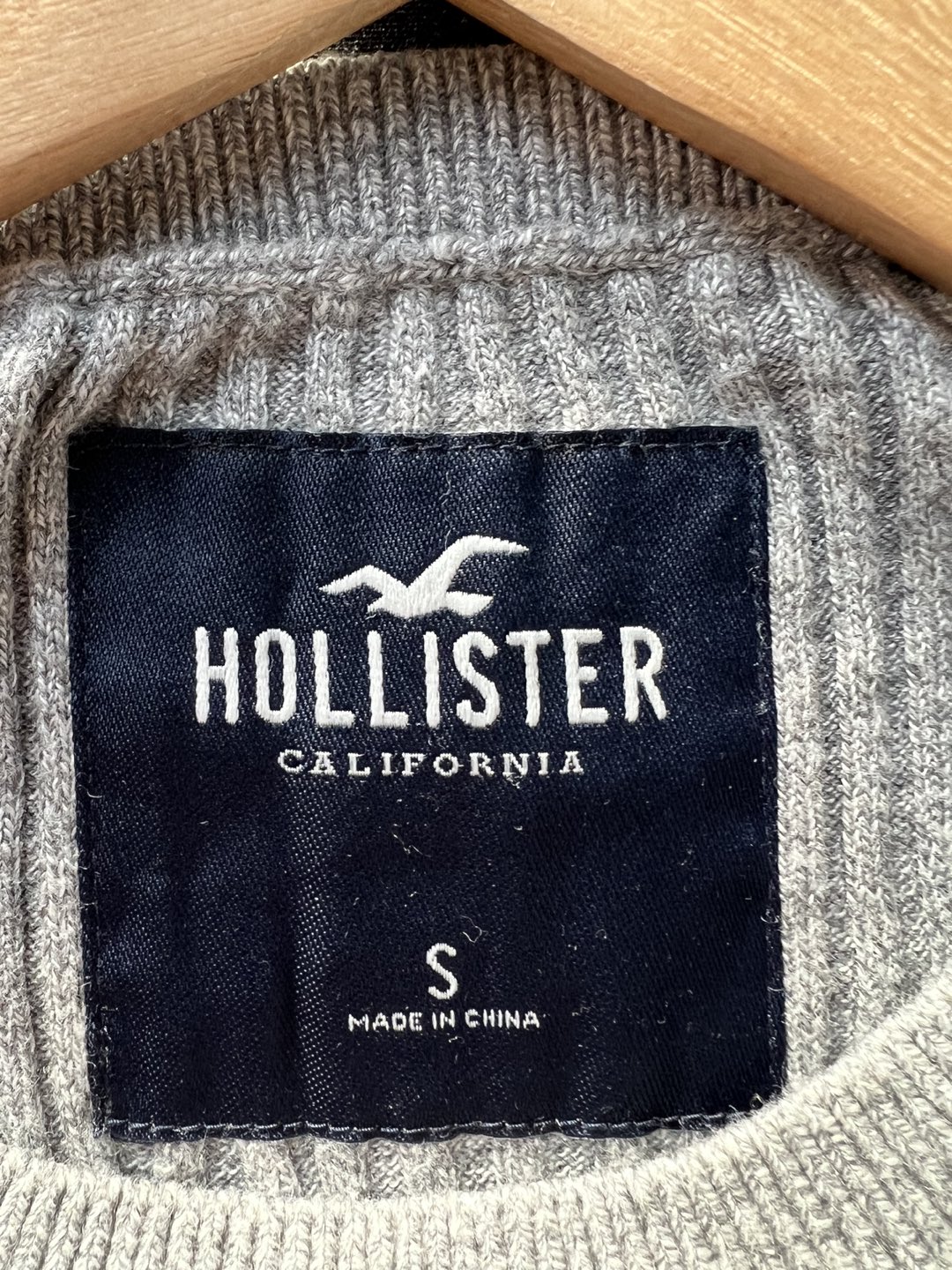 TWO-PACK Hollister Knit Crewneck Sweaters Grey