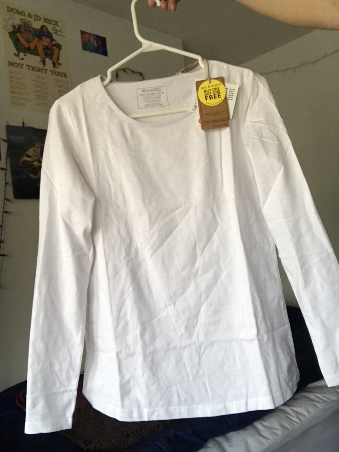 Brand new white organic cotton long sleeves thumbnail