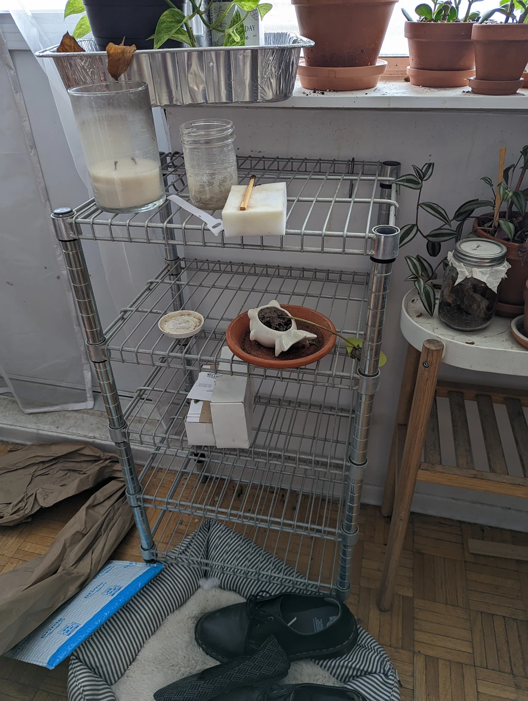 wire shelves x2