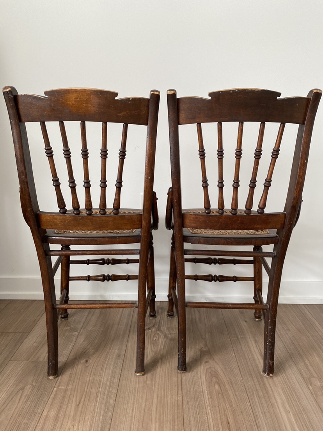 Cane dining chairs - photo 3