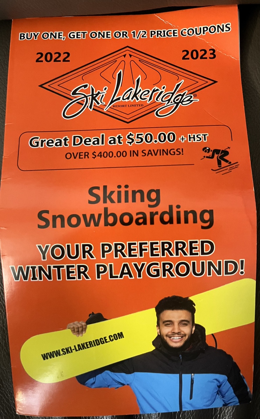 Ski coupon book - Lakeridge Ski Resort