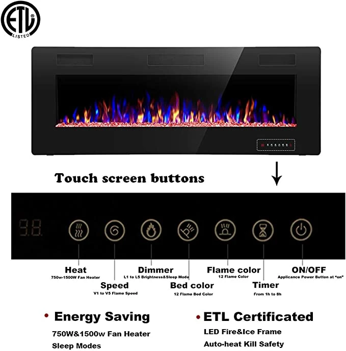 R.W.FLAME 50 inch Recessed and Wall Mounted - photo 5