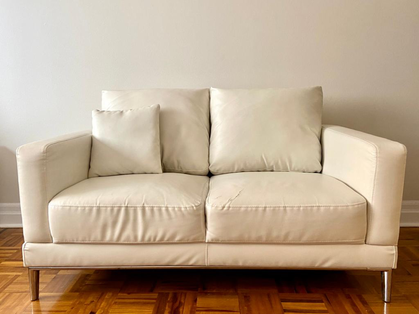 MOVING OUT!!! Small White sofa