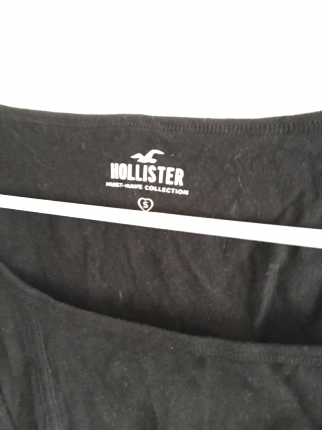 Hollister brand new bell-sleeve black top thumbnail