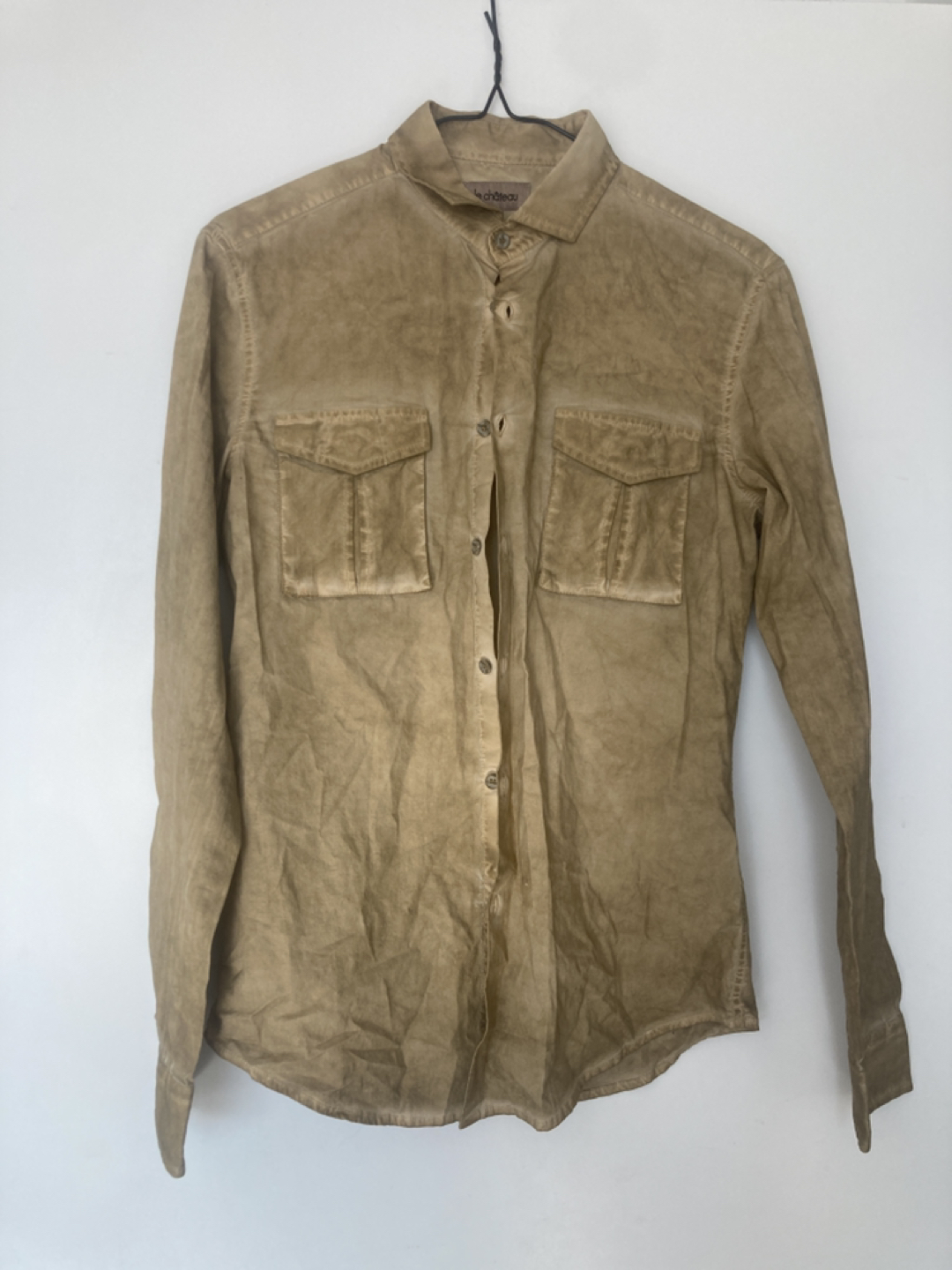 🏀 tan button up (le chateau)