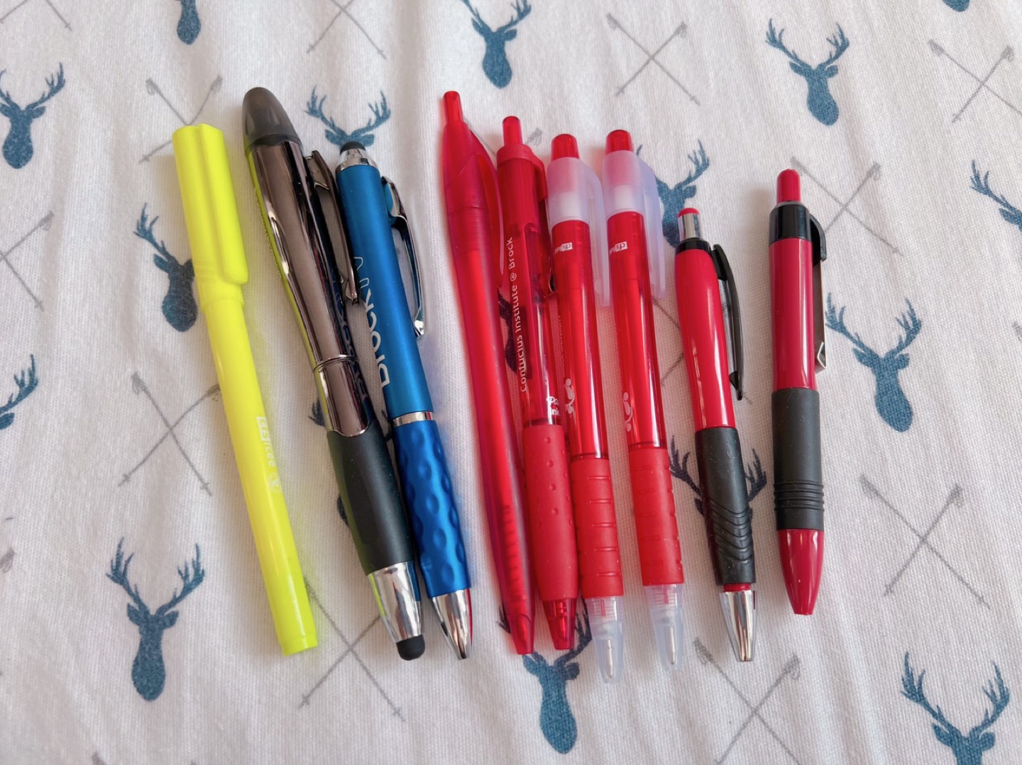 8 Ballpens and 1 highlighter Yellow New 🏀 image indicator(2)