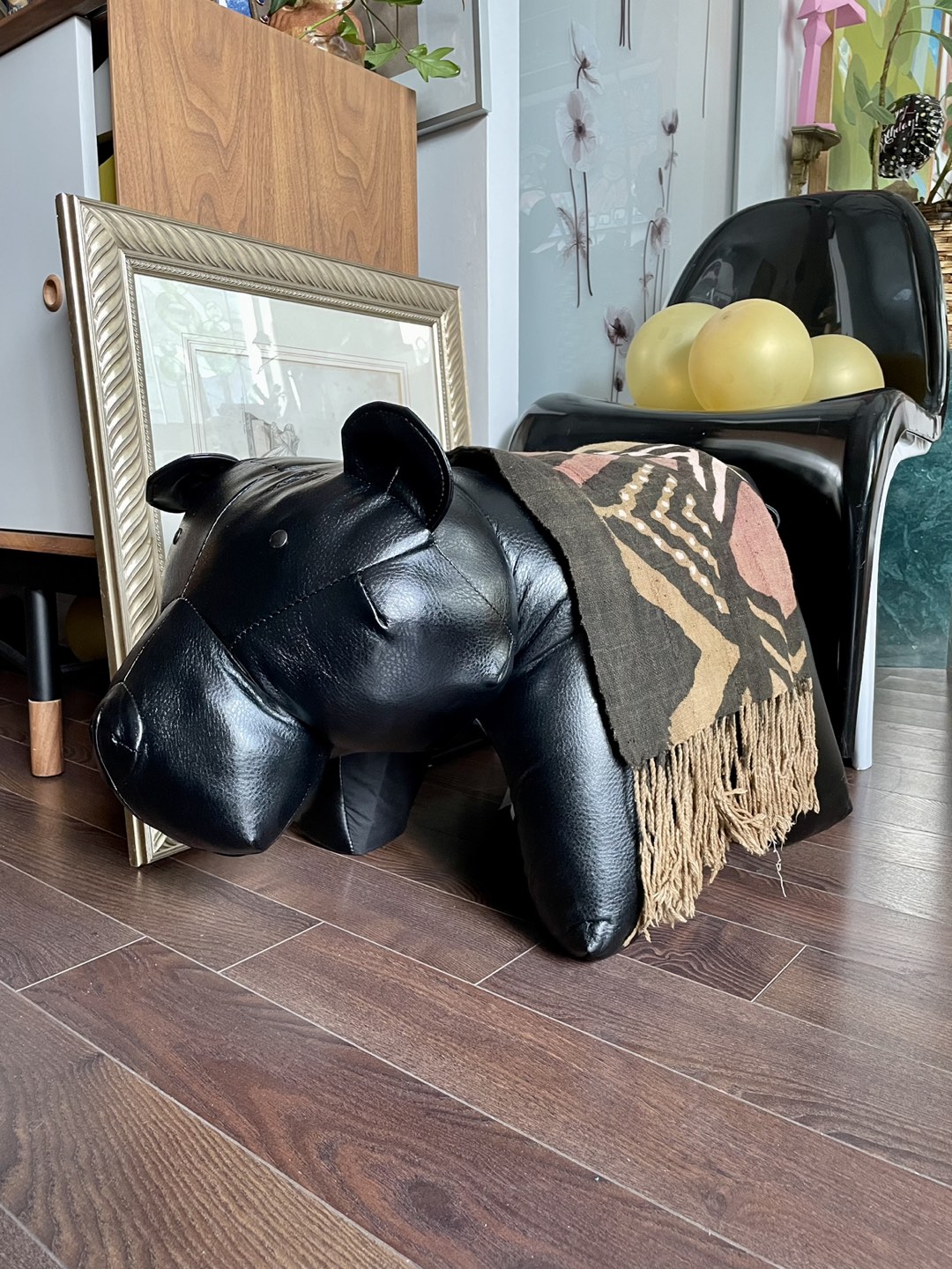 Reiner’s Leather Bear Ottoman thumbnail