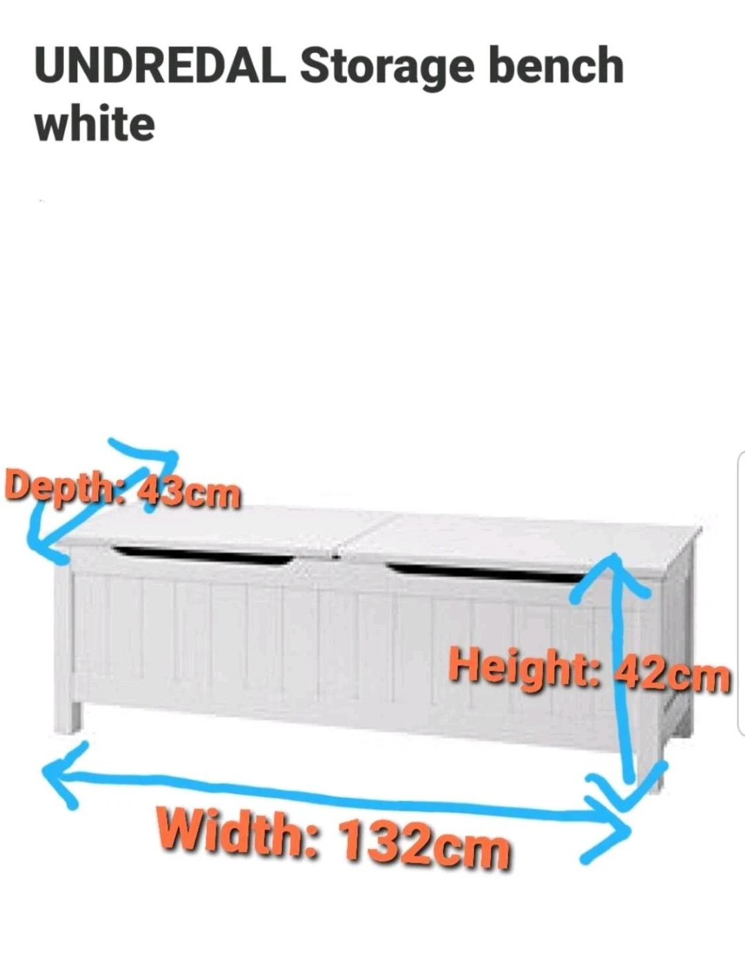 Ikea Storage Bench White image indicator(3)