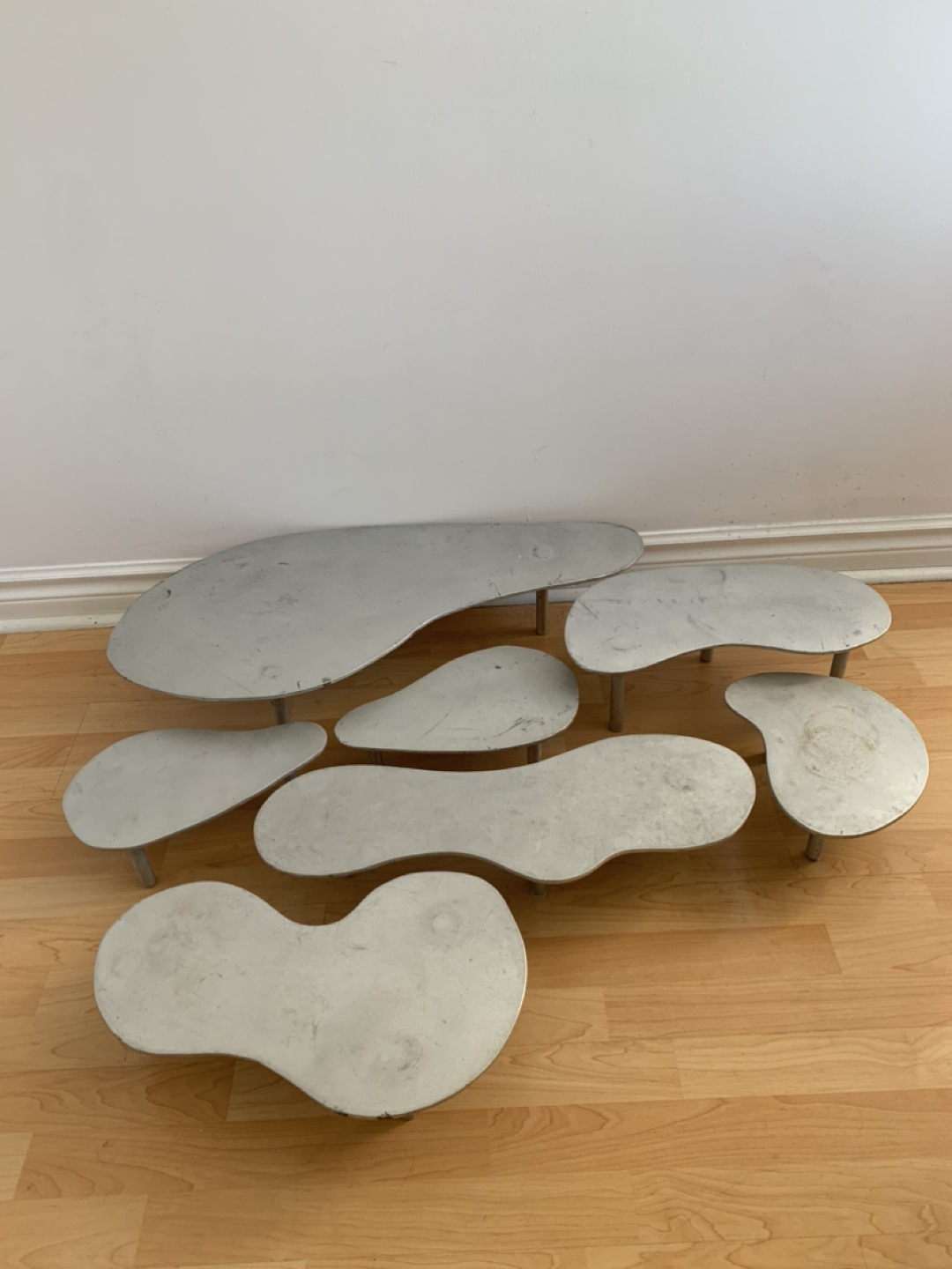 Custom Aluminum Tables Set from the 90s
