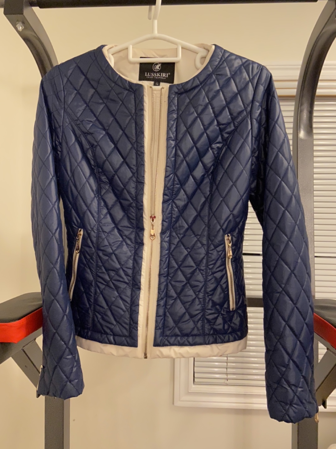 Lusskiri Navy Blue Quilted Jacket thumbnail