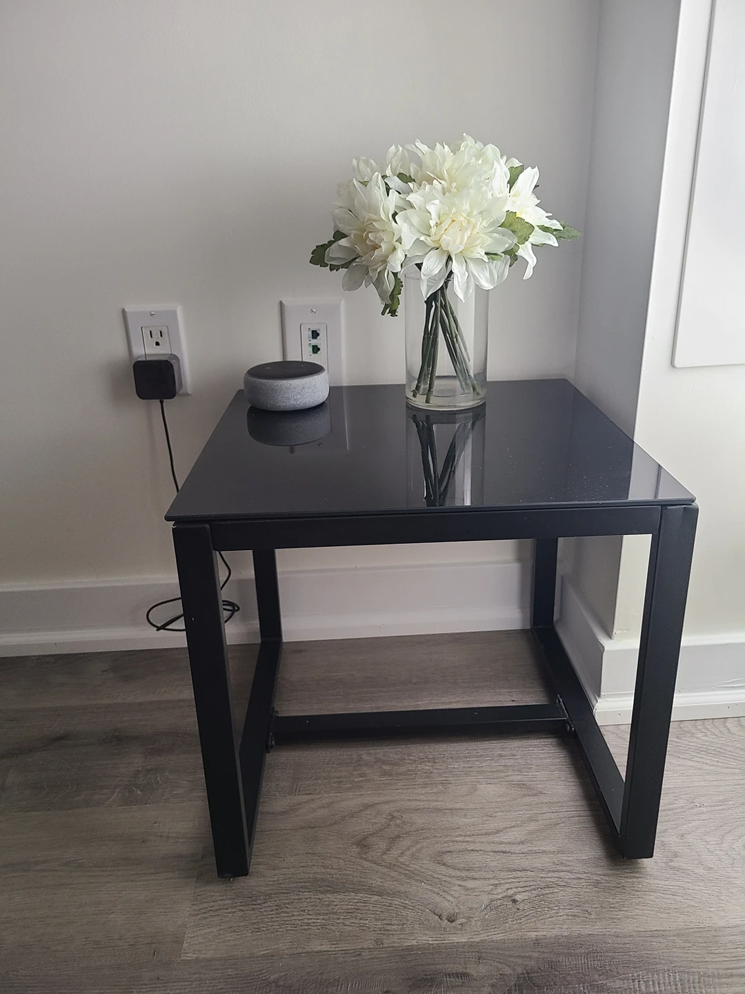 Black glass top table thumbnail