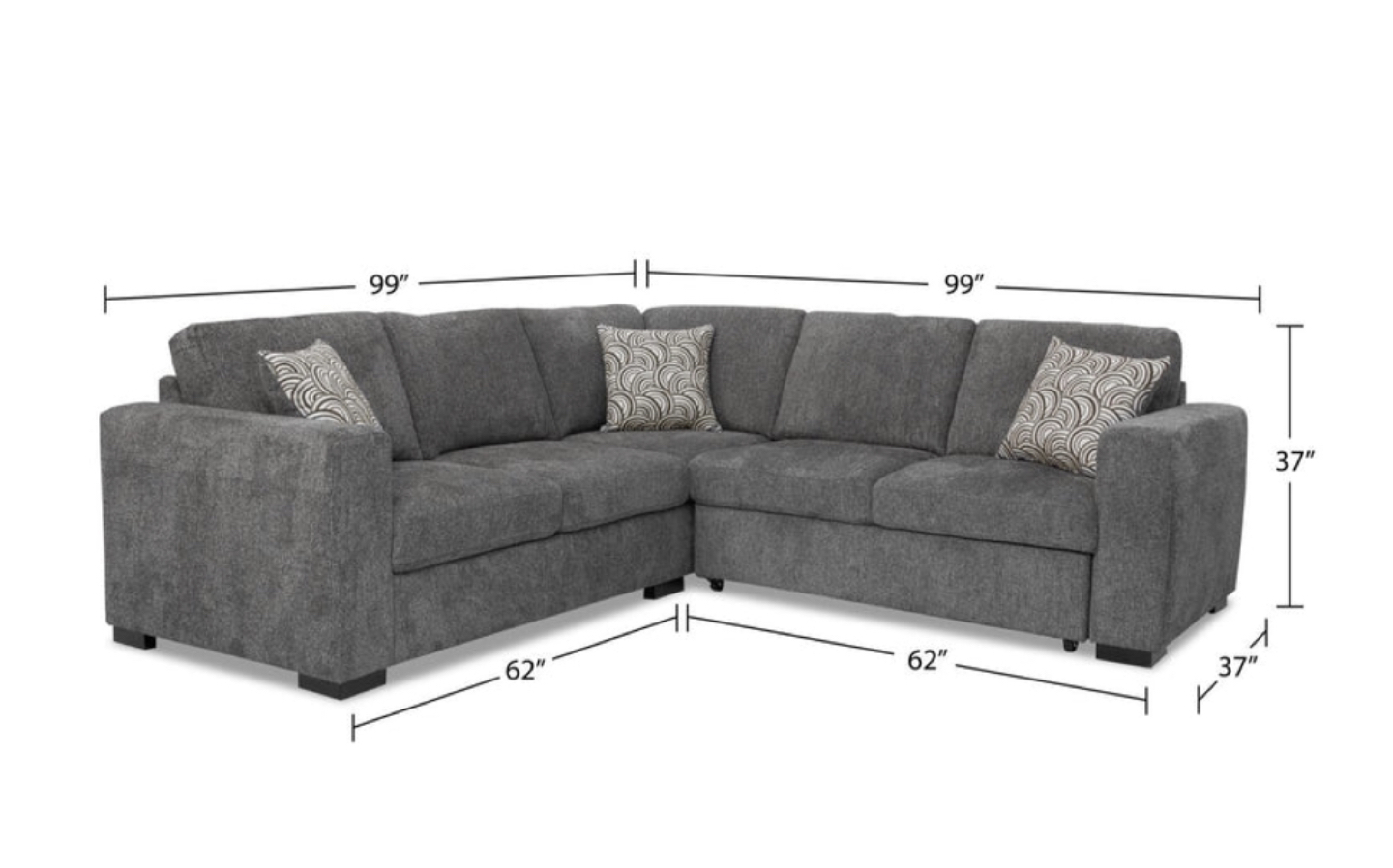 Free Delivery! Sectional Sofa Bed Couch W/ Pullout Bed - photo 3
