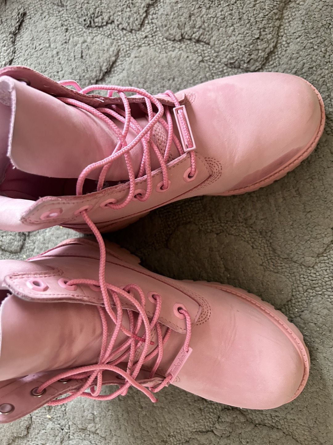 pink youth timberlands size 4 - photo 4