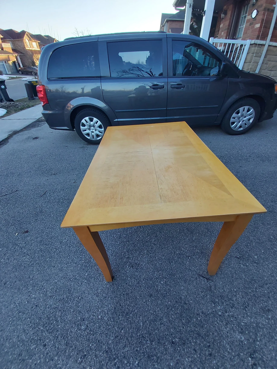 Kitchen table. No chairs