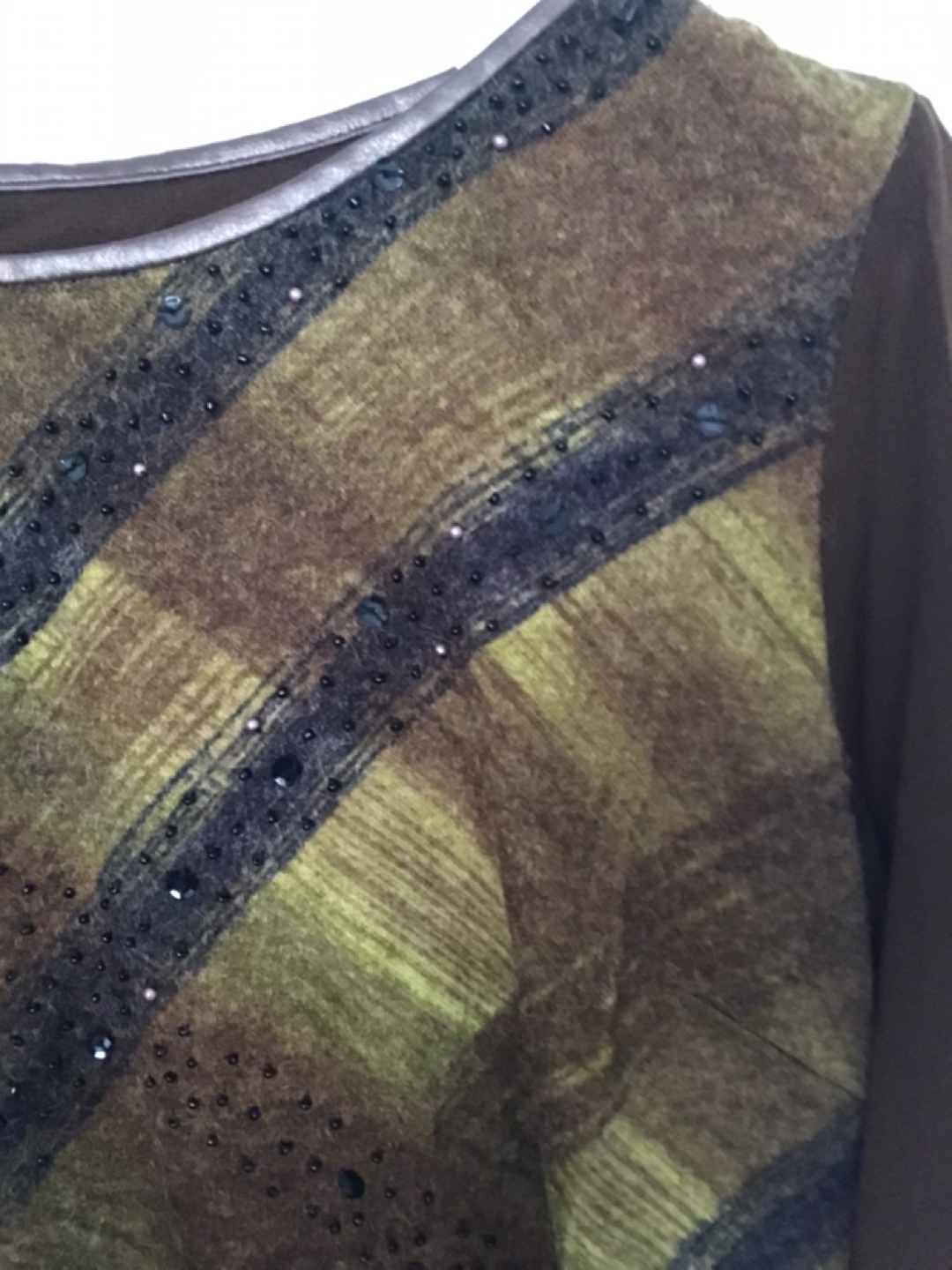 Brown beaded top thumbnail