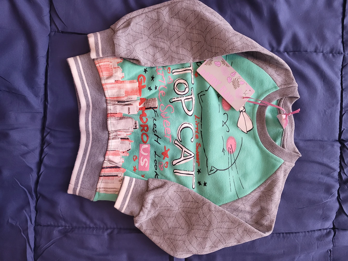 Cute Cat Sweat Shirt for Toddler thumbnail