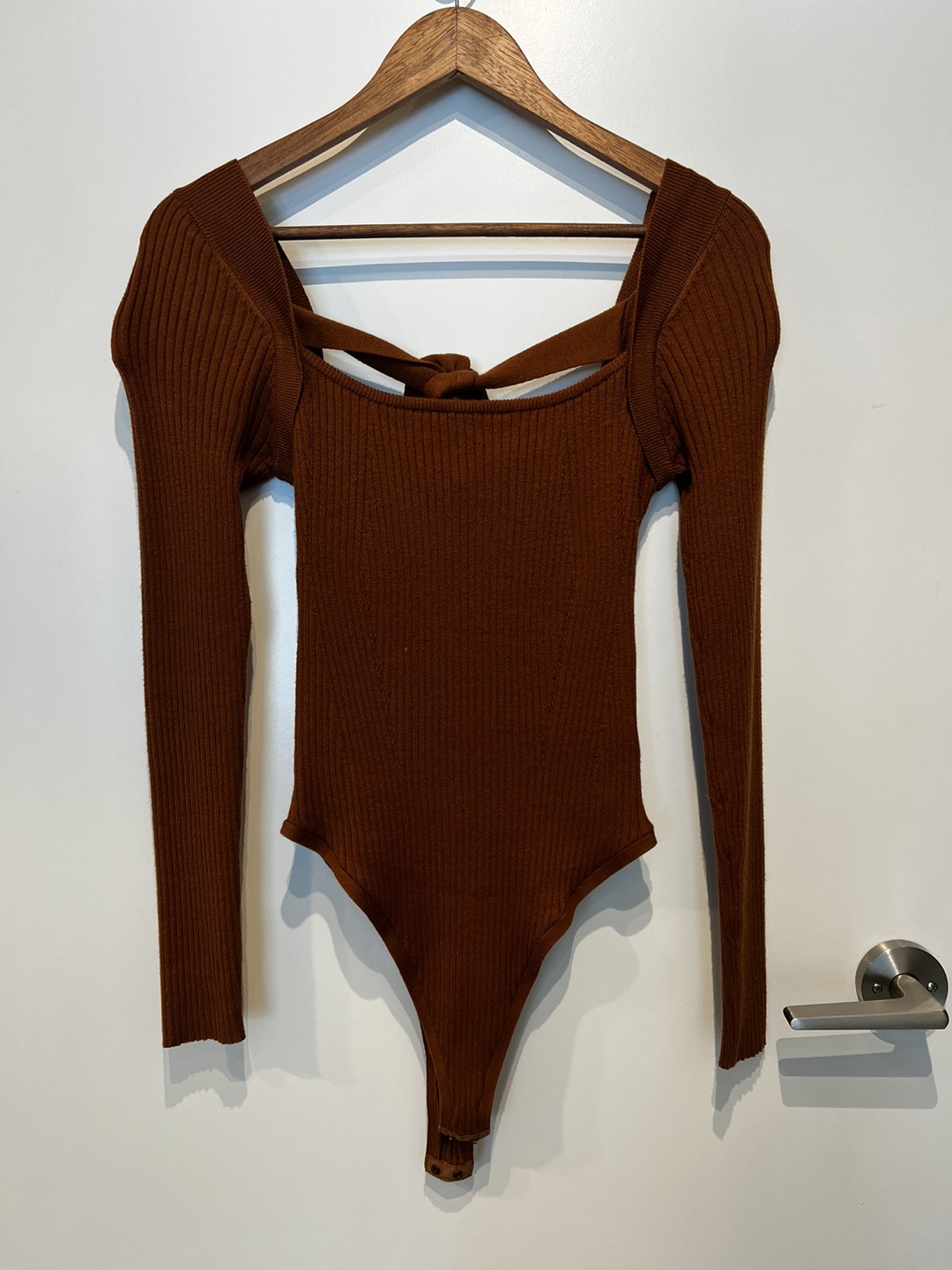 ASTR Tan Sweater with back tie