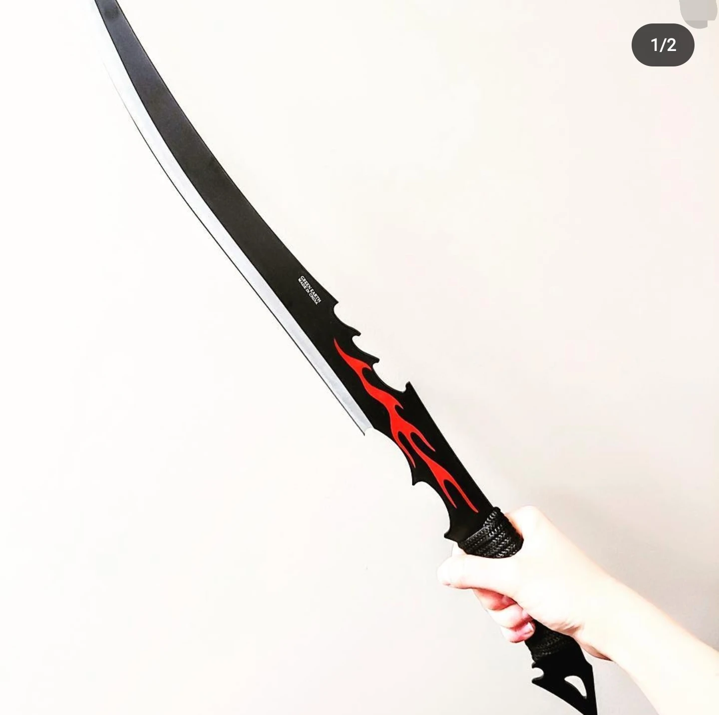 Green Earth Brand Handmade Red Flames Sword thumbnail