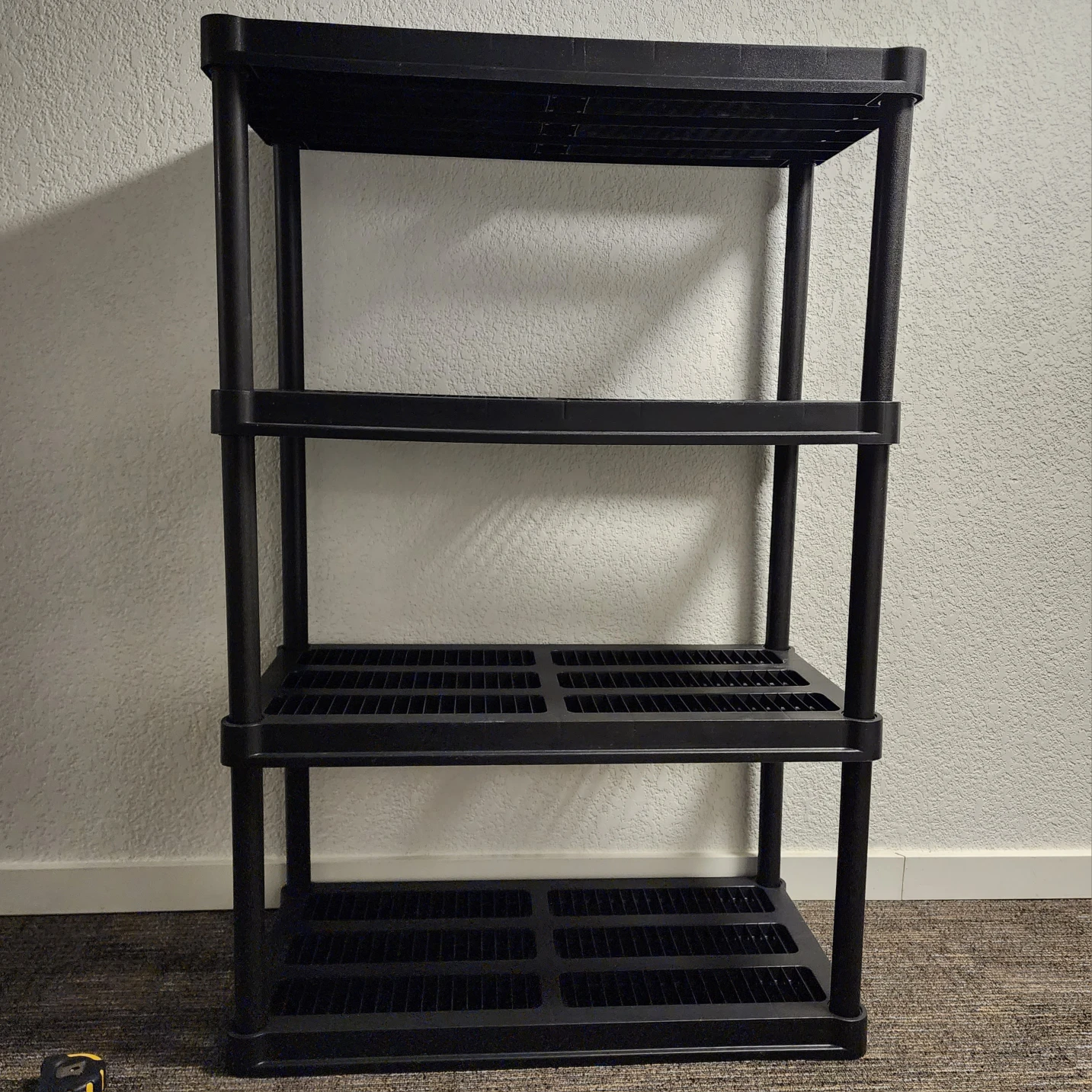 HEAVY DUTY PLASTIC STORAGE RACK WITH 4 SHELVES thumbnail