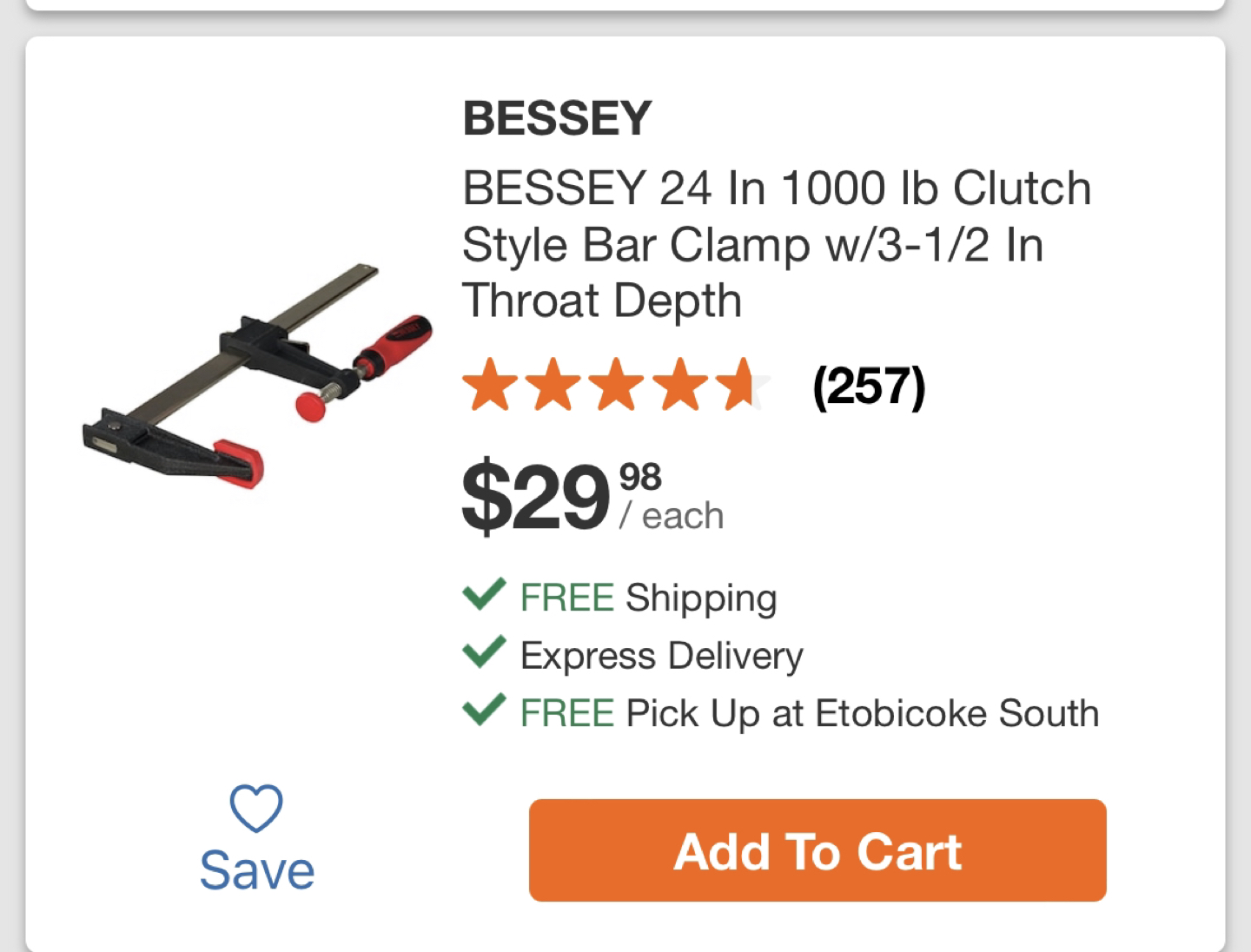 Bessey 24” clamps x 2 image indicator(2)