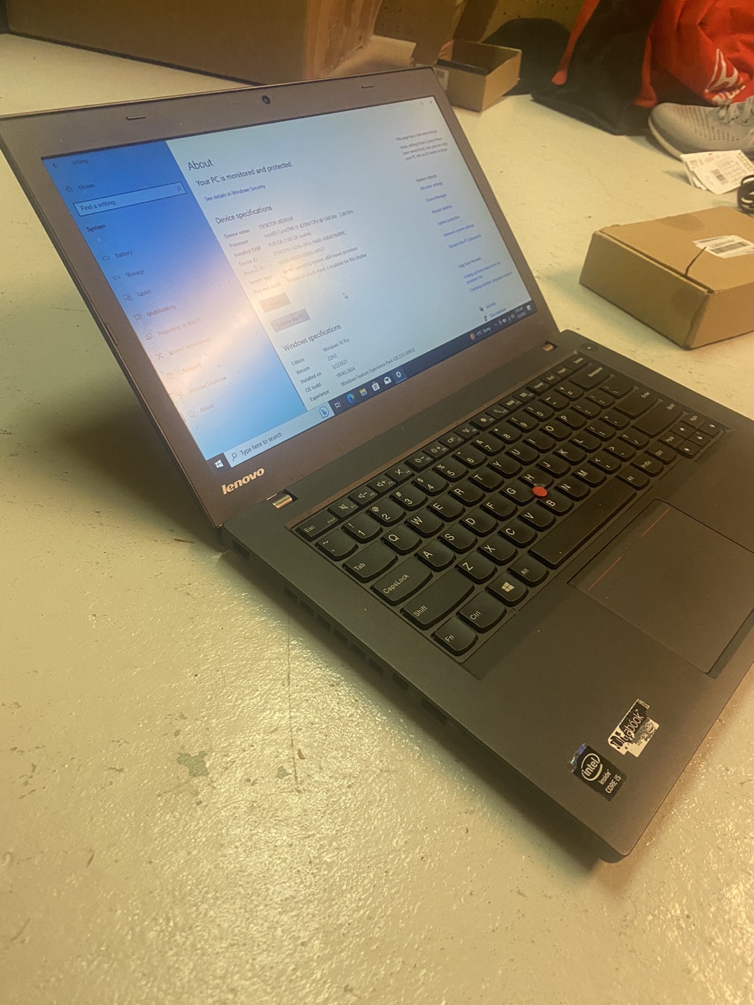 Lenovo thinkpad laptop, intel i5 , 8 GB RAM , 500 GB storage, - photo 4