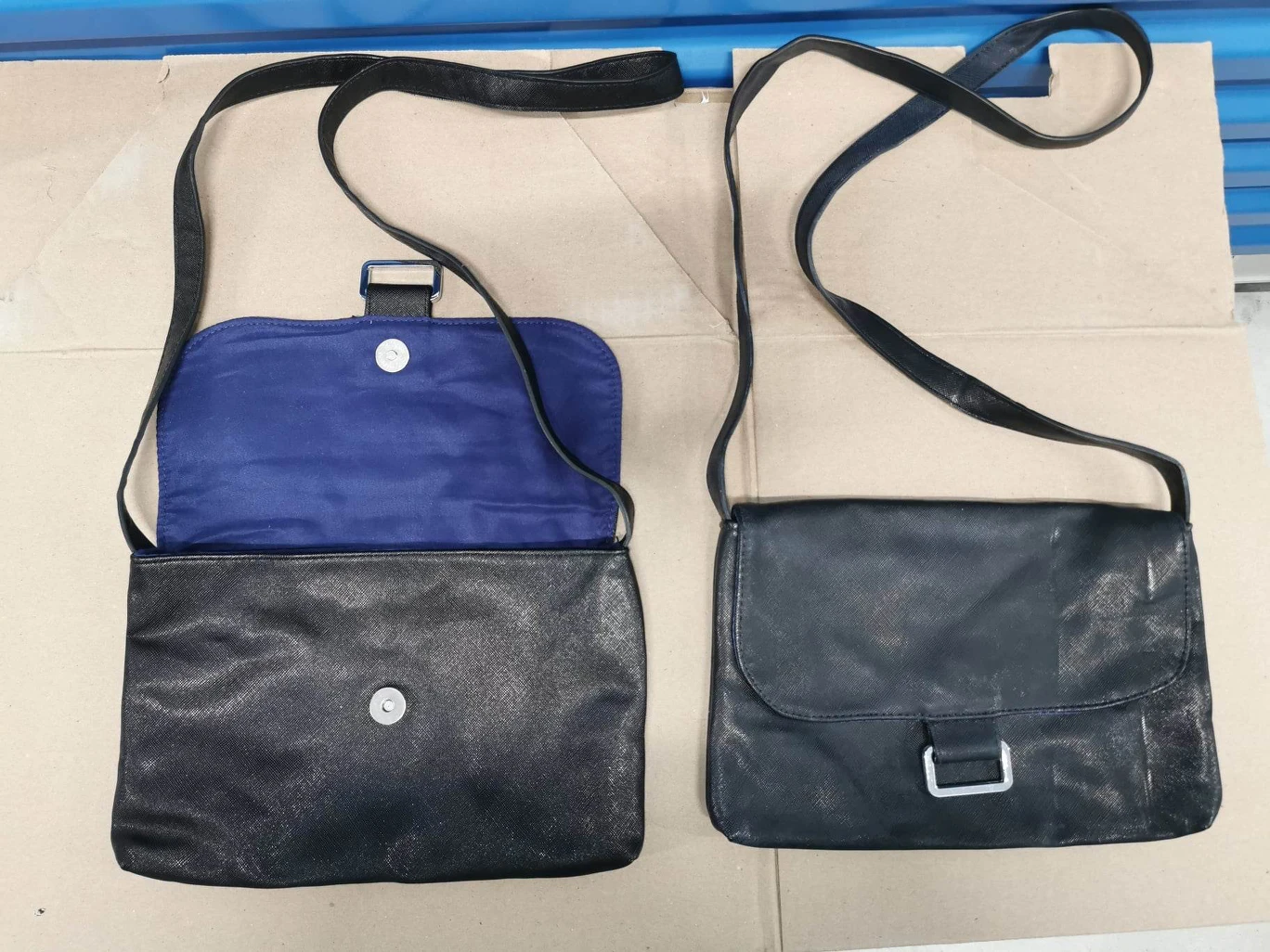 Small cute handbags. Elegant black/blue design thumbnail