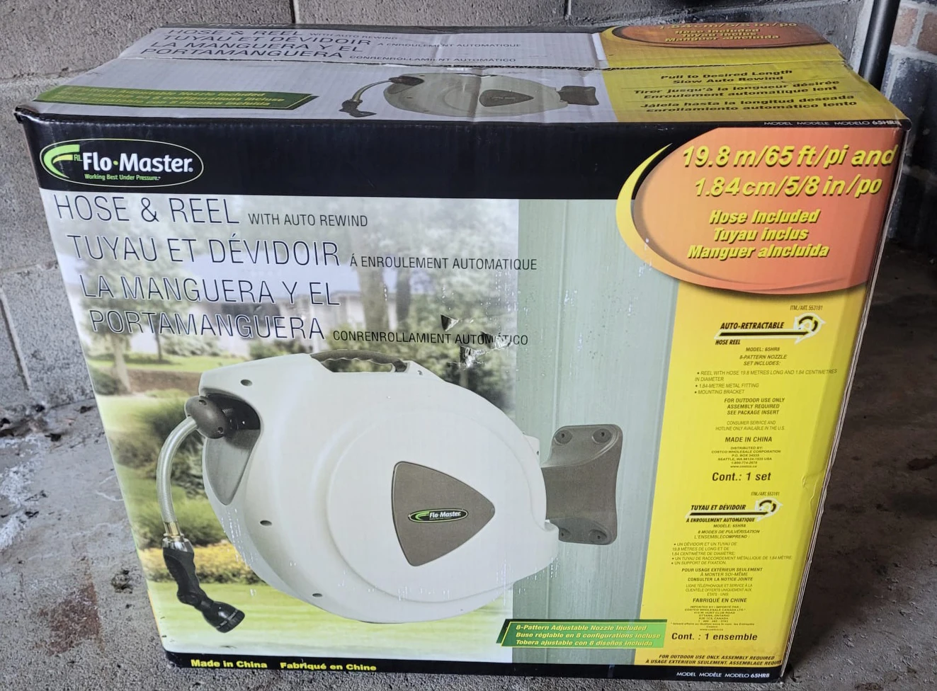 Flo-Master 65 ft Hose & Reel with auto rewind thumbnail