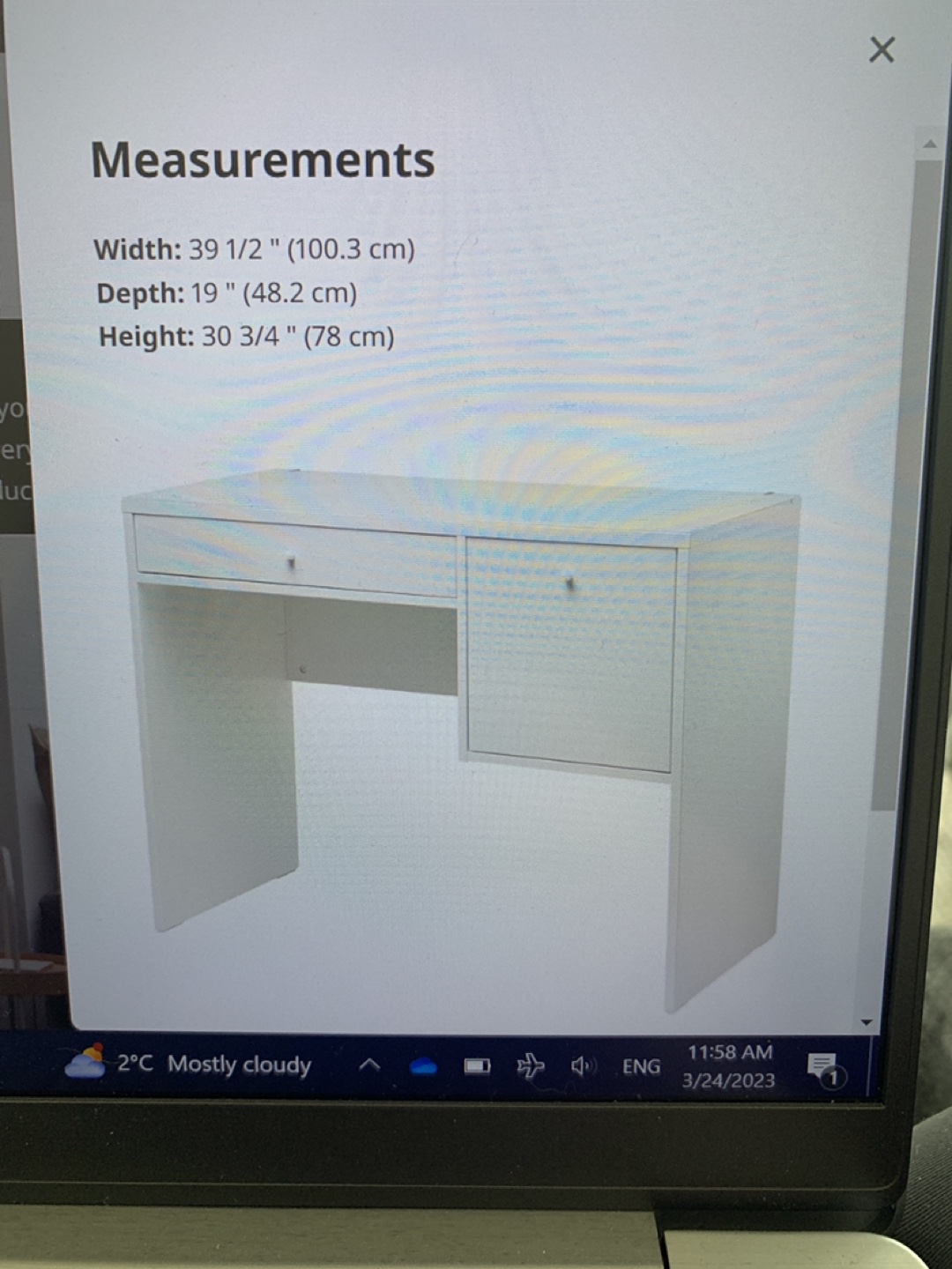 IKEA Syvde desk/dressing table perfect for WFH - photo 4