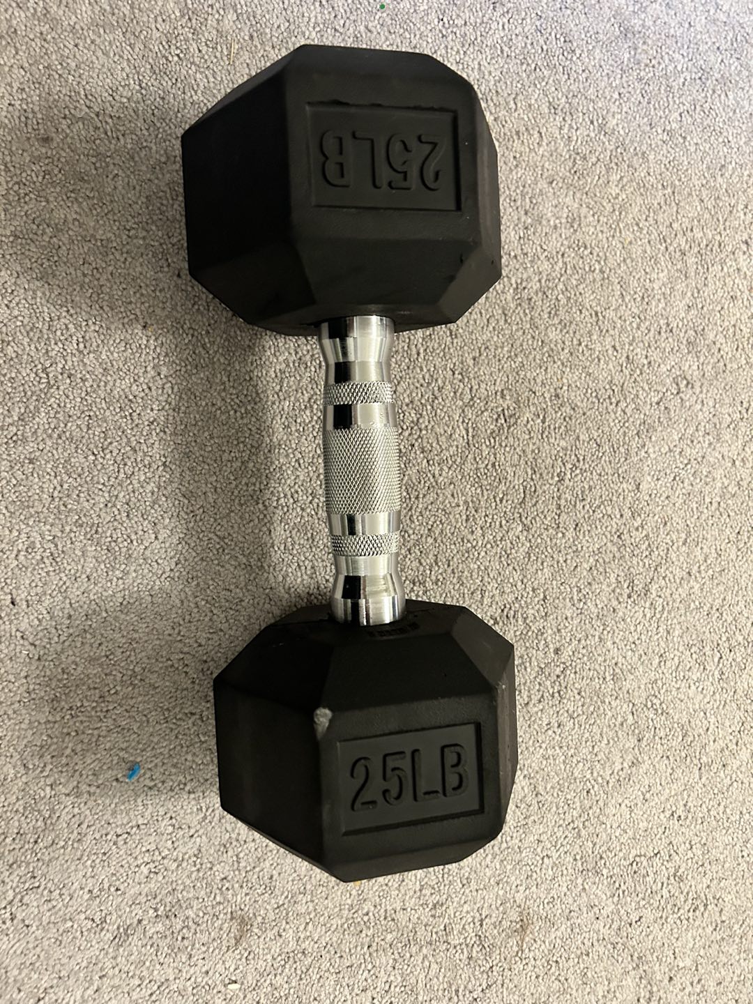 single 25lb rubber hex dumbbell - photo 2