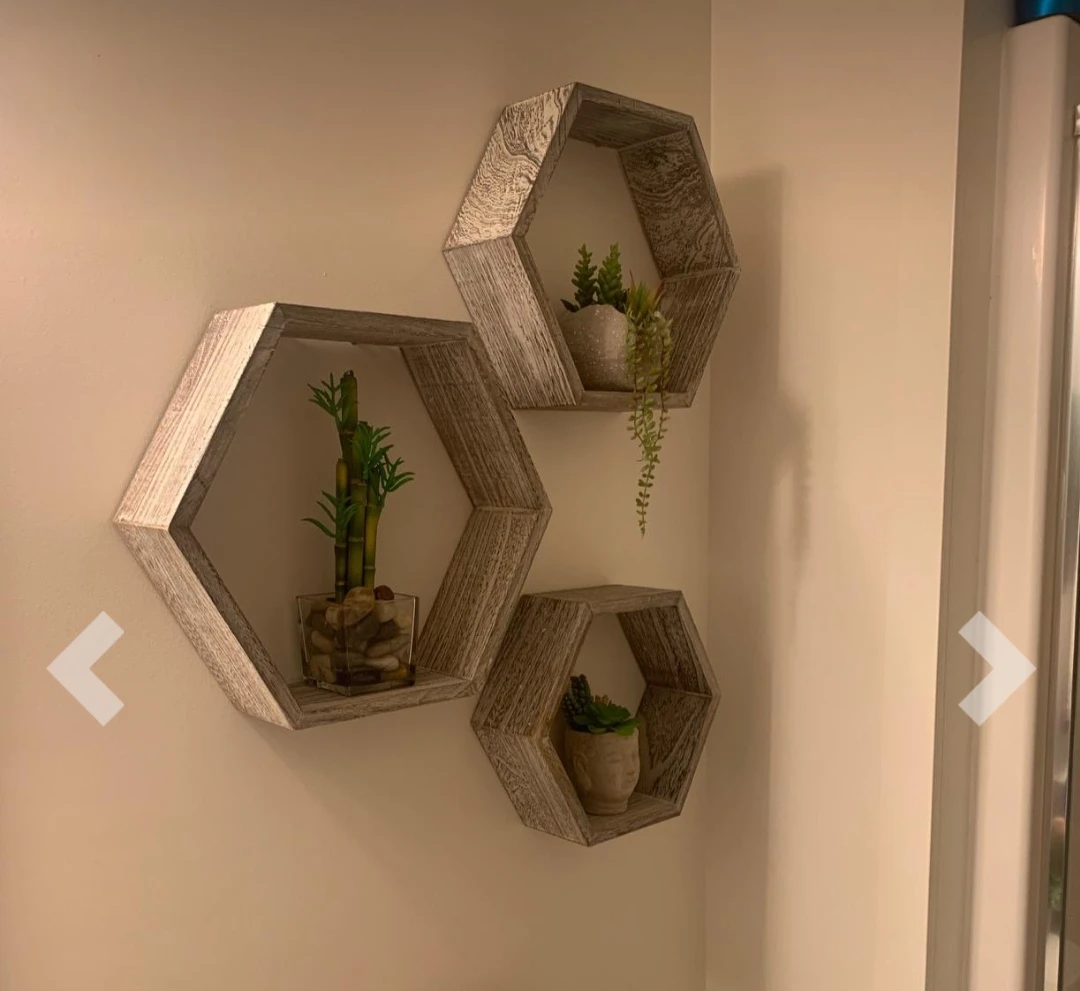 hexagonal wall shelves thumbnail