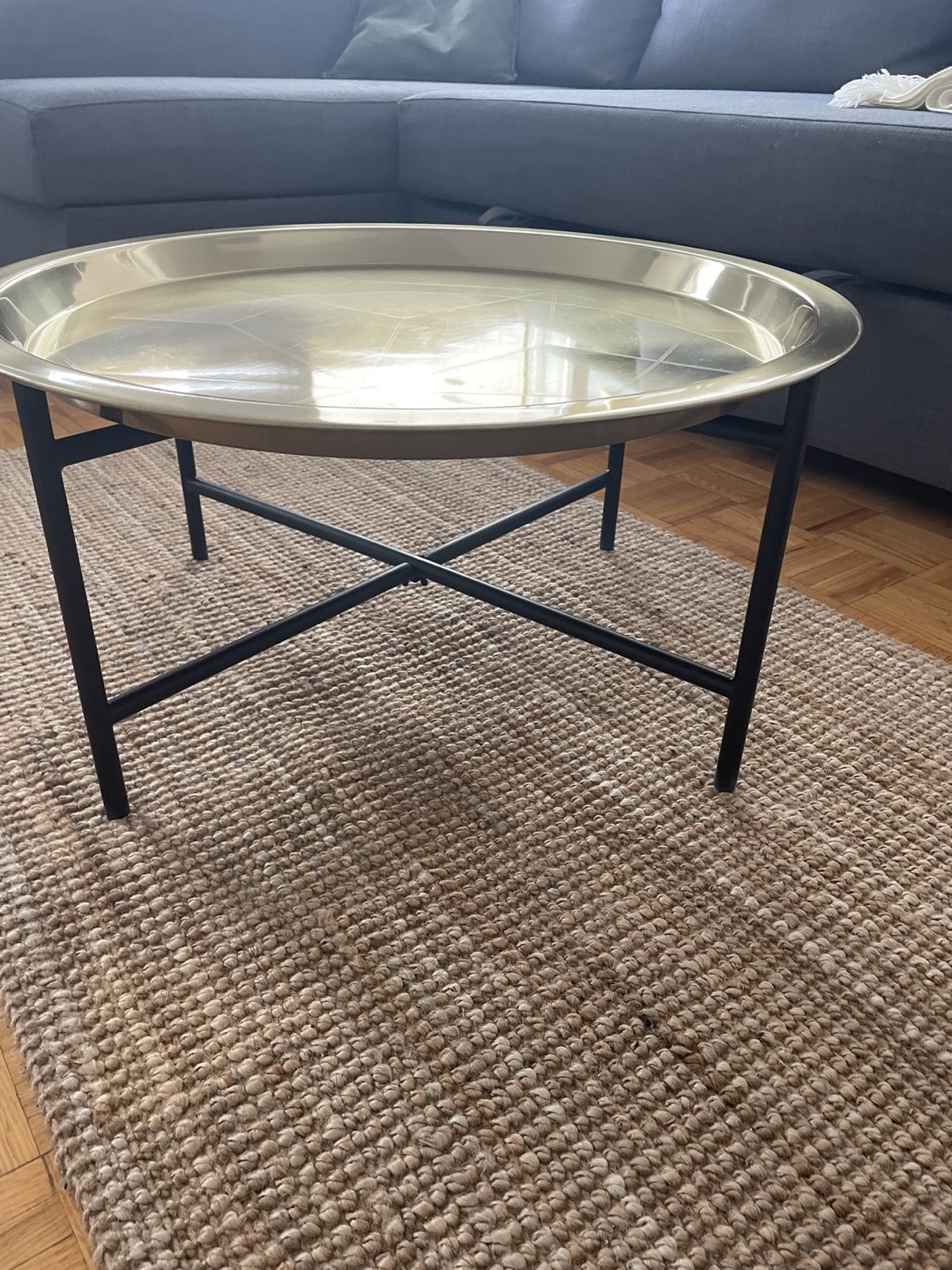 LJUV Tray table, gold-colour/black, 25 5/8x12 5/8 " (65x32 cm) - photo 3